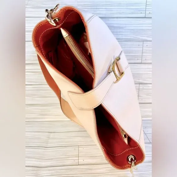 016- Dooney & Bourke Emerson Brynn, Ashby Blush Florentine Leather Hand Bag - Picture 7 of 13